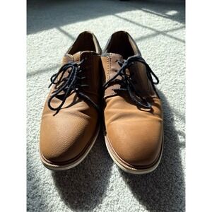 Aldo Derby Mens Shoes 10M Brown Blue Shumen Lace Up Almond Toe Casual Leather